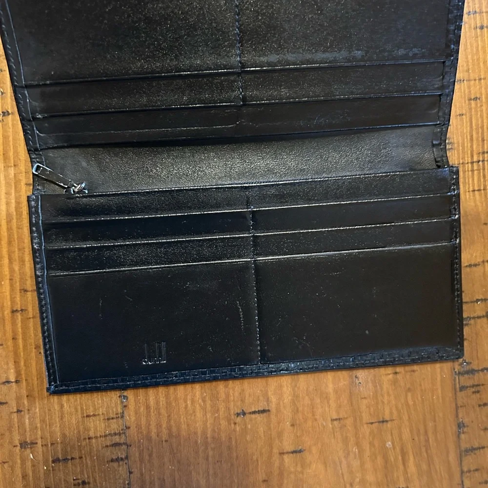 Dunhill Black Woven Pattern Card Holder